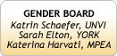 Gender Board, Katrin Schaefer, UNVI - Sarah Elton, YORK - Katerina Harvati, MPEA